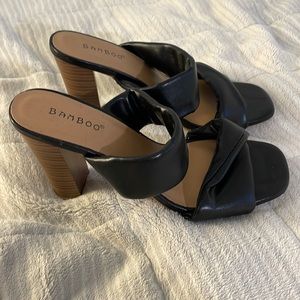 Black twist heels